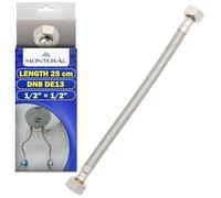Flexible Eau 25 cm F 1/2” x F 1/2” DN8 DE13 | Tuyau Flexible Plomberie Pression Max 10 bar et Température Max +70°C - Garantie de 10 Ans - MONTERAL