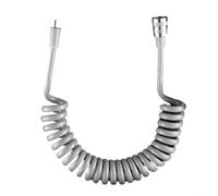 Flexible en PU pour douche avec ressort en spirale pour pommeau de douche, télescopique et rebond automatique, parois épaisses pour une résistance à l'explosion, économie d'espace et débit fluide (3