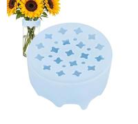 Flexible Flower Grid, Reusable Stem Holder, 3.14x3.14x1.57 Inches Silicone Arrangement Tool with Water Resistant Build, Soft Grid Insert, Modern Vase Support Design, Home Bouquet Styling Use