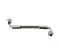 Flexible Frein hydraulique Tuyau D'huile De Frein Et d'embrayage Avant Arrière Renforcé en Acier Inoxydable Tressé Hydraulique M10 90°-90° pour Moto(250cm)