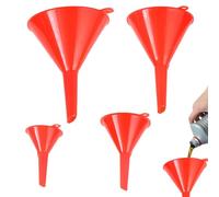 Flexible Funnel Kit, Oil Pour Set, Reusable Transfer Funnel, 4 Piece Tool for Kitchen Laboratory Garage Car Vehicle Indoor Outdoor Auto Use Easy Filling No Spill Sturdy Design