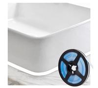 Flexible Garniture Ruban de Calfeutrage, Adhésif Décoratif Bande Étanchéité pour Plafond, Sols, Murs, Toilette, éviers, baignoires (Blanc)