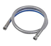 Flexible gaz - Eurogaz - Longueur 1,50 m - Inox - 2 écrous prisonniers - NF D 36 121