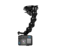 Flexible Gooseneck Extension Suction Cup Car Mount Holder with Phone Holder for Gopro Hero 13/12/11/10, DJI Osmo Action 5 Pro/4/3 and More Action Cameras, iPhone 16/15/14/13, Samsung and More Phones