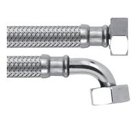 Flexible inox alimentation sanitaire coudé F/F 15x21 longueur 1 mètre DN13