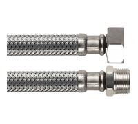 Flexible MÂLE-FEMELLE 50 cm BOUTTÉ Ø8 mm avec filetage MÂLE 15x21 / FEMELLE 15x21