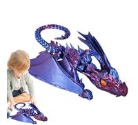 Flexible mobile - Dragon, imprimé | Jouet Fidget Dragon Mystère, Dragon Ailé Articulé, Jouet Fidget Crystal Dragon, Décorations de Bureau Exécutif, Mythique