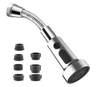 Flexible Mousseur Robinet M24, Douchette evier Cuisine avec Tuyau, Rallonge Embout Robinet Cuisine Economiseur D'eau pour Robinet, Extension Brise Jet Robinet, Prolongé Robinet Filtre avec Adaptateur