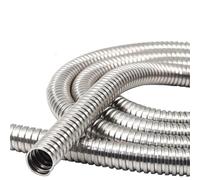 Flexible Ondule en Acier Inoxydable Gaine souple en acier inoxydable de 1 mètre long, diamètre intérieur 6-51 mm, filetage métallique, for la protection des câbles(Inner Diameter 32MM)