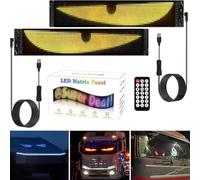 Flexible Panneau Affichage LED, Plaque Lumineuse Camion Personnalisé, Bluetooth Panneau Publicitaire Lumineux Programmable Voiture Plaque Lumineuse Camion(2pcs 120x595mm)