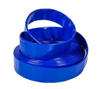 Flexible plat en PVC, Tuyau de pompe à eau enduit de PVC multi de but submersible de lavage à contre-courant de piscine de drainage de 1-10 pouces(50m,5-inch)