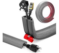 Flexible PVC Floor Protection Cable Floor Protection Cable for All Cables,Residential,Offices Plus (Wood Grain B,3 cm x 1 m)