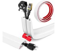 Flexible PVC Floor Protection Cable Floor Protection Cable for All Cables,Residential,Offices Plus (White,4 cm x 1 m)!