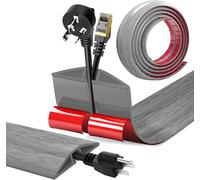 Flexible PVC Floor Protection Cable Floor Protection Cable for All Cables,Residential,Offices Plus (Wood Grain B,5 cm x 1 m)