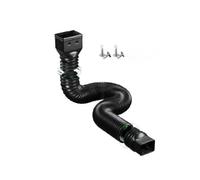 Flexible Rallonge de Tuyau de Descente de Gouttière, Connecteur Extensible pour Drainage des Eaux Pluviales, Tuyau Rétractable pour Eaux de Pluie Rallonge de Descente Pluviale (Noir - 1.5M)