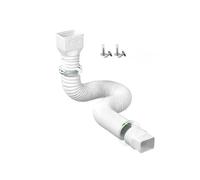 Flexible Rallonge de Tuyau de Descente de Gouttière, Connecteur Extensible pour Drainage des Eaux Pluviales, Tuyau Rétractable pour Eaux de Pluie Rallonge de Descente Pluviale (Blanc - 5M)