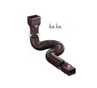 Flexible Rallonge de Tuyau de Descente de Gouttière, Connecteur Extensible pour Drainage des Eaux Pluviales, Tuyau Rétractable pour Eaux de Pluie Rallonge de Descente Pluviale (Marron - 1.5M)