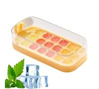 Flexible Réutilisable Grande Capacité Moule Alimentaire Fabricant Bin Conteneur Pour Eau Café Cocktail Food Boissons Accueil Réfrigérateur Feuilles De Glace Avec Couvercle | Silicone Ice Cubes