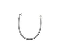 Flexible sanitaire 120cm FF 20x27 coude DN13 tresse/douille inox 1p