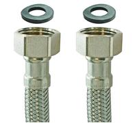SOMATHERM FOR YOU, Flexible sanitaire 3/4" double femelle 50 cm, écrous tournants, acier inoxydable, raccords laiton, joint EPDM, pression max 10 bars, température max 90°C