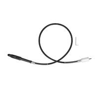Flexible Shaft for Electric Drill, 3.2 mm Chuck Power Tool Accessory, Carbon Steel + Rubber Hose, 1.1 m Length, M19 x 2 mm Thread, Compatible with Rotary Tools and Grinders