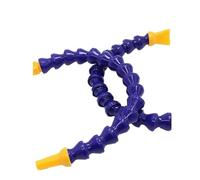 Flexible Water Oil Coolant Pipe Hose, Tube pneumatique G 3/4 filetage mâle, tuyau de refroidissement en plastique bleu for tour CNC, 1 pièce(Flat300mmwithswitch)