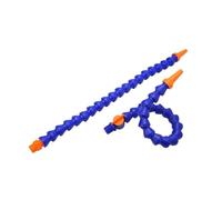 Flexible Water Oil Coolant Pipe Hose, Tuyau flexible de liquide de refroidissement for filetages 1/4", 3/8", 1/2", longueur 300-600 mm, plastique bleu(No Switch,12.5MMX300MM)