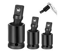 Flexible Wobble Socket Set | Portable Swivel Socket Extension | 360° Rotation Socket Tool Set for Automotive Mechanical Repairs, Easy Access for Tight Spaces