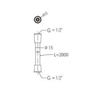 Hansgrohe flexibles de douche isiflex'b flexible douche 28272000 2827600 28274, länge:2.0 m