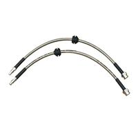 Flexibles de frein Raccords de Ligne de Frein 1 paire de flexibles de frein hydrauliques universels tressés en acier inoxydable métrique M10x1 femelle pivotant + mâle conv. M10 AN3(450MM)