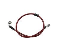 Flexibles pour moto 2X 300mm À 2200mm 28°-90° 10mm Moto Hydraulique Renforcé Frein Embrayage Tuyau D'huile Conduite Tuyau Pour VTT Dirt Pit Racing Bike Rouge Câble de frein Dia(2Pcs Red 150cm)