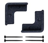 FlexiBorder BCAA-FLXCOR-BLACK-C02 Lot de 2 bordures de pelouse en caoutchouc pour pelouse 90 degrés Noir