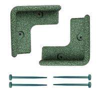 FlexiBorder Lot de 2 Bordures de Jardin en Caoutchouc Vert 90 Degrés d'Angle Intérieur - Pour Pelouse, Allées et Fleurs