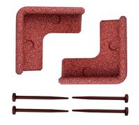 FlexiBorder Lot de 2 bordures de pelouse en caoutchouc 90 degrés pour pelouse en terre cuite