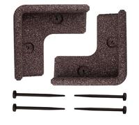 FlexiBorder Lot de 2 bordures de pelouse en caoutchouc marron 90 degrés d'angle intérieur - Bordure de jardin pour pelouse, allées et bordures de fleurs