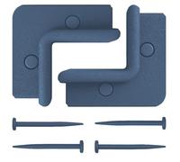 FlexiBorder Lot de 2 coins extérieurs en caoutchouc gris à 90° - Bordure de jardin pour pelouse, allées et parterres de fleurs