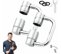 Flexiflow 1080° Rotating Faucet Extender,1440° Rotatable Faucet Aerator Extension,Dual-Mode Water-Saving Extender for Kitchen & Bathroom Sinks (2)