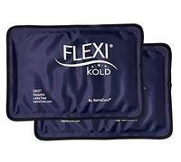 FlexiKold Poche de Glace Réutilisable Paquet de 2 | Compresse de Gel Froid | Douleur, Récupération & Thérapie par le Froid | Flexible-Adaptable pour toute Partie du Corps: Taille 19 x 29 cm