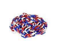 FlexiLink Chaîne en plastique Couleurs attrayantes Diamètre 5,1 cm Longueur 7,6 m Pour barrières de sécurité, gestion de foule, sécurité événementielle, décoration, lignes de file d'attente, résistant