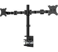 Fleximounts D1D Support de Bureau pour 2 Écrans LCD de 10"-27" (25cm-68cm), Clamp Équipé, Charge Max 10kg par Moniteur