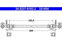 FLEXION DE LA DURITE DE FREIN. AUDI T. 80 91-96 LE/PR