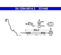 FLEXION DE LA DURITE DE FREIN. AUDI T. A1 10-18 LE