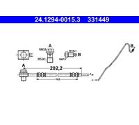 FLEXION DE LA DURITE DE FREIN. AUDI T. A1 10-18 PR