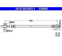 FLEXION DE LA DURITE DE FREIN. AUDI T. A4 00-09 LE/PR