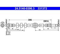 FLEXION DE LA DURITE DE FREIN. AUDI T. A4/A5/Q5 1.8-4.2 07-17 LE/PR