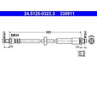 FLEXION DE LA DURITE DE FREIN. AUDI T. A6 04-11 LE/PR