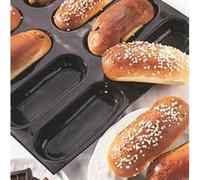 Flexipan Brioches longues professionnels 600 x 400 mm, à 24 Empreintes L 130 x lg 48 x H 18 mm G