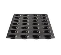 FLEXIPAN Moule 28 Mini Madeleines Maison - Accessoire Silicone Patisserie, Gateau, Biscuit - Cuisson Parfaite, Démoulage Facile - Format Bouchée - Rectangulaire Four - Recette Traditionnelle