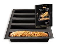 Flexipan Moule 5 Cakes Longs - Démoulage Facile et Rapide - Plat Four Rectangulaire Gateau, Apéritif, Cuisine - Excellence Artisanale, AntiAdhésif, Haute Précision - Fabrication Française