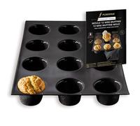 Flexipan Moule à Muffins - 12 Mini Gateaux Moelleux Sucrés Salés - Cuisson Uniforme, Antiadhésif, Haute Résistance - Accessoire Patisserie, Cuisine - Parts Individuelles - Pratique, Démoulage Facile